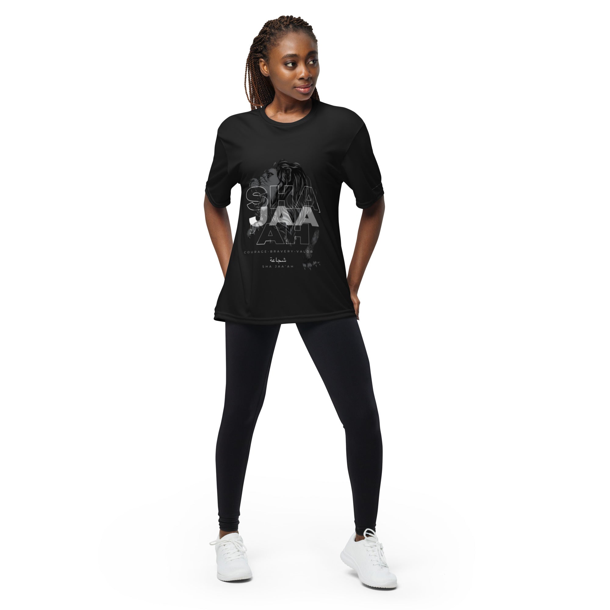 Sha Jaa’ Ah Unisex performance crew neck t-shirt
